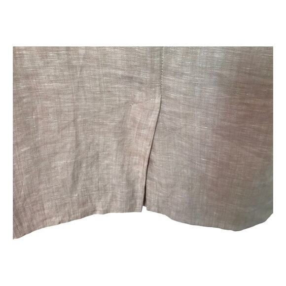 Ann Taylor Loft Dress Womens Size 4 Beige 100% Linen Sleeveless Sequin Sheath - Picture 6 of 11